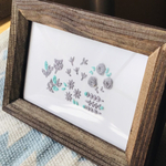紙刺繍ミニフォトフレーム【ハンドメイド】