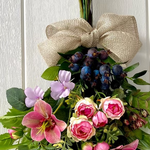 クリスマスローズの花束 スワッグ♡ アーティフィシャルフラワー