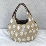 ころりんバッグ　ショルダー　トートバッグ　秋冬バッグ　冬用　＊コーデュロイ＊起毛＊kororin bag ＊北欧＊ベージュ＊