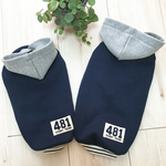 ★完成品★犬服【あったかシンプルパーカー🔹ネイビー】
