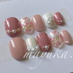 お花畑シンプルネイル