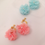 春色＊ふわふわflowerイヤリング