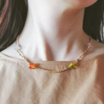 Gold beads & Natural stone ＊【 Strawberry quartz / Tourmaline / Carnelian / crystal / Amethyst 】＊