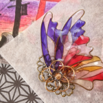 黄昏色のステンドグラスの蝶ブローチ（Brooch of Stained glass butterfly〜twilight〜）