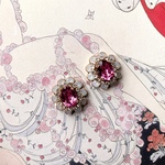 MINI Swinging-Sixties flower(bloom pink) pierce / earring
