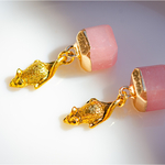 双子の宝石ねずみのピアス(ゴールド)