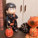 🎃ハロウィン柄サロペット2点セット　オビツ11ねんどろいどどーる兼用　つなぎ　オーバーオール