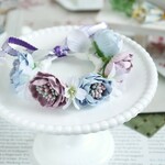 【受注後製作】スモーキーカラーの花冠　うさぎ花冠 　Ｓ～Ｍサイズ