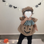 ⭐︎再販⭐︎10/20〜22頃発送⭐︎くすみカラーのハロウィンカボチャベビー服と帽子