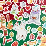 クリスマスなどうぶつたちのフレークシール（67枚入）