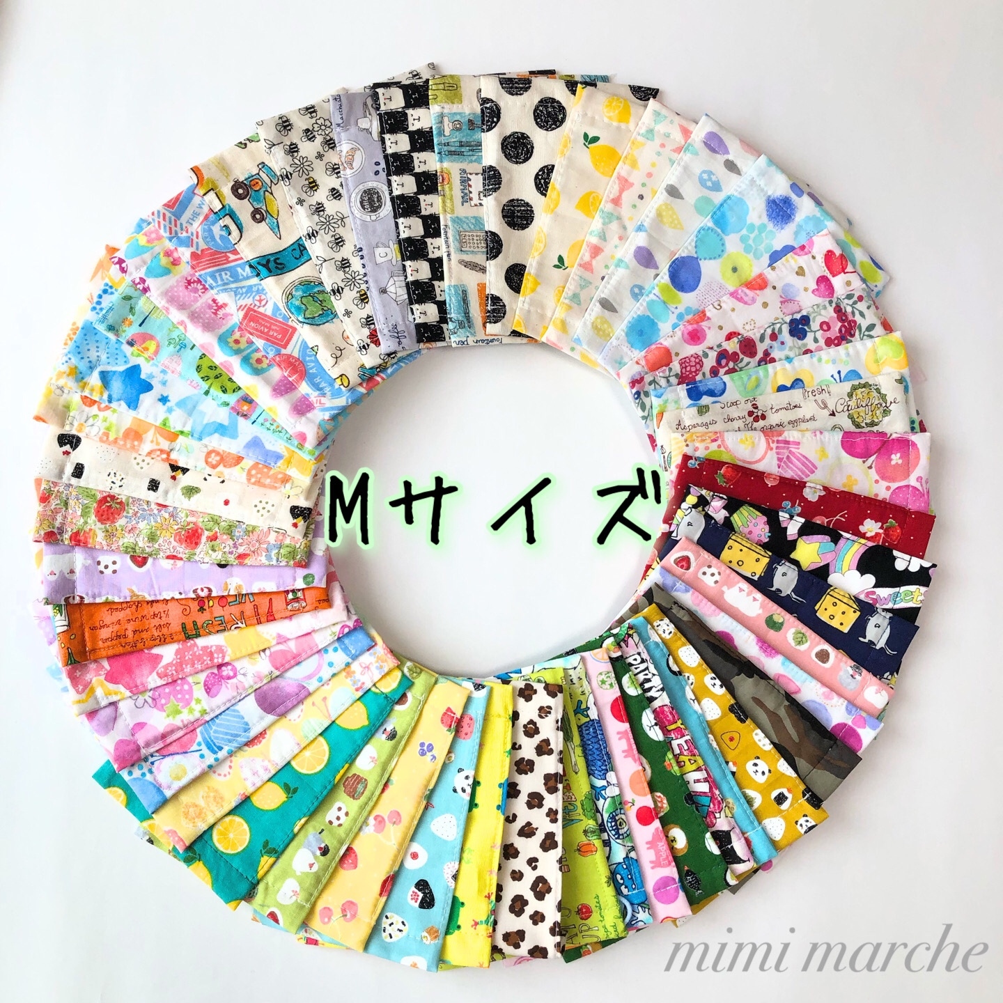 口元ガーゼの選べるマスク2枚セットMサイズ - mimi marché | minne