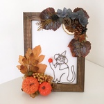 魔女気分の猫のハロウィンフレーム