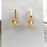 シトリン/黄水晶/パワーストーン/天然石/ピアス/イヤリング/11月誕生石/アレルギー対応/サージカルステンレス✨