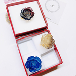 手染めRoseカボションの指輪