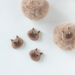 ［数量限定］2way : Mサイズ 猫とpompomのピアス・イヤリング（ポインテッド）