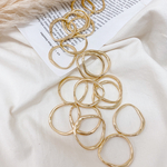  6pcs[29mm/gold] ひねりリングパーツ　ツイストフープ　m511
