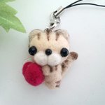 【ａ様ご予約品】茶トラ猫ちゃんのストラップ 