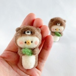 ぽんぽこ♡子たぬきくまこちゃん ／ 羊毛フェルト  ミニチュア 秋雑貨 たぬき 狸