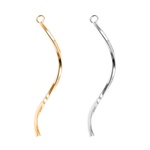 カン付き ウェーブスティック ツイスト ひねり 螺旋 チャーム パーツ ゴールド シルバー ハンドメイド 