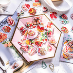 ♥甘いいちごケーキ　アイスクリーム🍓フレークシール　