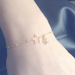 星＆イニシャルつぶつぶブレスレット