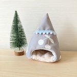 ハムスターのあったかテント⛺チェリー柄🍒ポンポンつき
