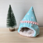 ハムスターのあったかテント⛺　星柄　ポンポンつき