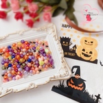 キッズアクセサリー( ˊᵕˋ )てづくりパック👻🎃ハロウィンカラー(キッズ・ブレスレット・リング・ネックレス・手作りキット・ビーズ・子供・ハロウィン)