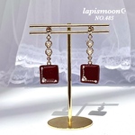 🌟NO.485  ボルドースクエアピアス