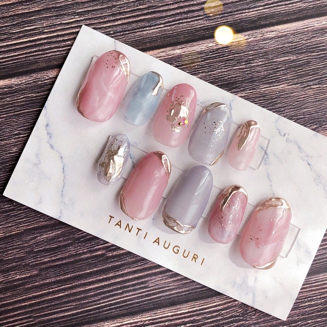 7 ネイルチップ くすみカラーのネイルチップ - nemieunail | minne