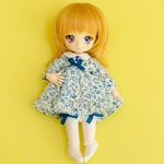 【オビツ11】小花柄ワンピースset（ブルー）