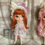 フリフリ紫ミニロンパース　ブライス