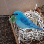 幸せの青い鳥　クローバー　ブローチ　プレゼント　クリスマス