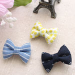 【kids&baby】春らしい爽やかなお色のmini miniリボンヘアクリップ３点セット(滑り止め付)