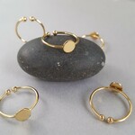[2pcs] 6mmサージカルステンレス リング 1mm幅 色褪せにくい 24KGP ニッケルフリー