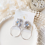 Silver bijou & hoop