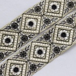 インド刺繍リボンᢂチロル風リボン【リーフグリーン】刺繍リボン 刺繍リボン トリム ブレード ジャガードリボン チロリアンテープ レース チュールレース