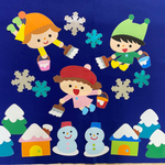 壁面飾り　保育　冬  12月　1月　2月