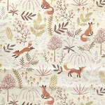 ドイツWestfalenstoffe コットン カットクロス 森のきつね ベージュ　1188