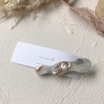 くねくねhair clip(マーブルブルー)