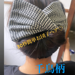 簡単！ お団子ヘアメーカー シニヨンメーカー ネル素材 千鳥 チェック