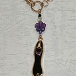 【teto様ご売約】黒猫とフローライトのバッグチャーム