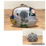 １点のみ　ミナペルホネンhandmade パッチワークがま口ポーチ