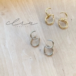  〝人気〟silver925 ダブルリング フック ピアス　
