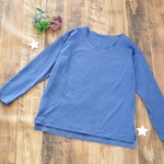 【ha**様ご予約品】変哲Tシャツ　デニム風ブルー杢