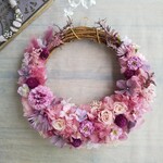  Jolie botanique＜rouge ardent＞＊ハーフムーンリース＊プリザーブドフラワー＊お花＊ギフト＊結婚祝い＊新築祝い＊お誕生日祝い＊フラワーギフト
