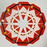 折り紙　ハンドメイド　サンタクロース　クリスマス　冬　壁面飾り