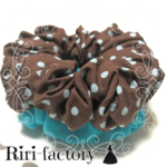 恋する❤️チョコミント🍫さらにもこもこ✨ふわもこシフォンシュシュ❤(×エメラルドグリーン)