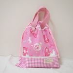 ☆オシャレなシンデレラ(P)柄持ち手付き巾着♪h