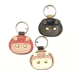 ぶた　キーホルダー　レザー　ハンドメイド